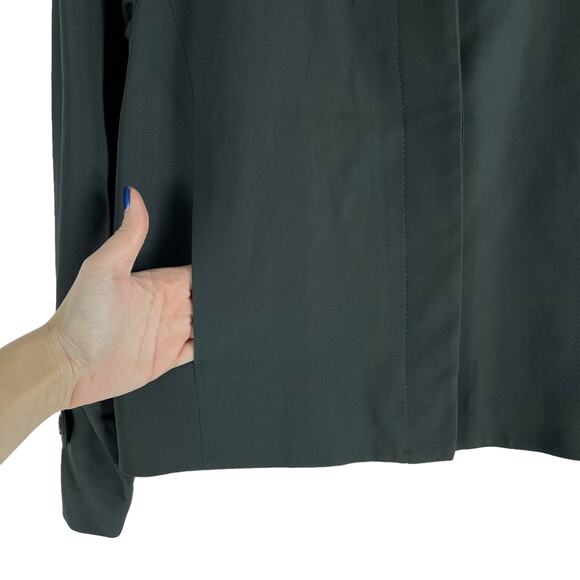 REISS Diego Throw On Jacket Career Hidden Button Dark Gray Size S - Picture 5 of 9